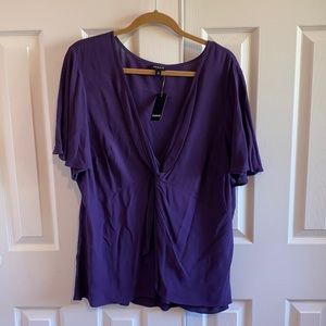 Torrid purple twist front top